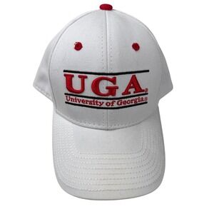 The Game University of Georgia UGA Bulldogs Snapback Hat White Red Mens OSFM